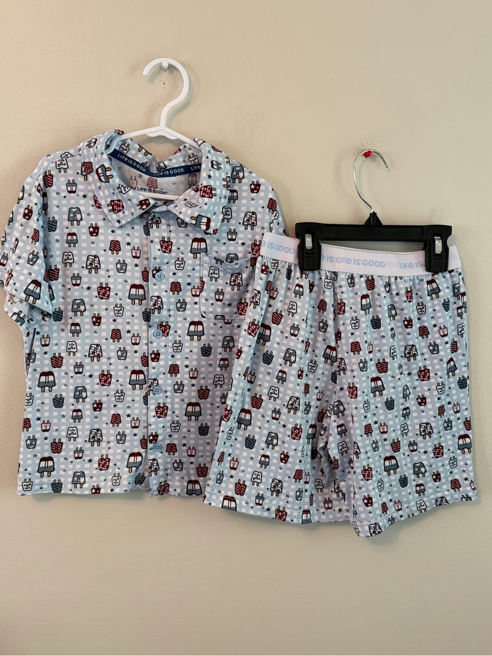 Life is Good Kids' Light Blue Popcicle Print Pajama Set